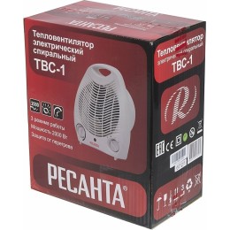 Тепловые пушки Ресанта ТВС-1 [67/2/1] Тепловентилятор { спиральный, вентилятор/1000/2000 Вт, защита от перегрева }